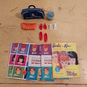 Vintage Barbie accessories and fashion catalogs